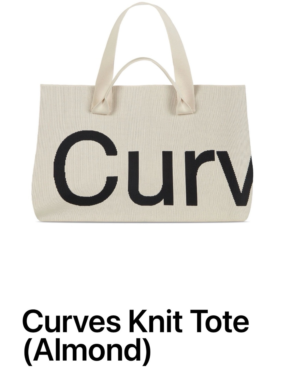 Curves by Sean Brown Knit Tote Almond
